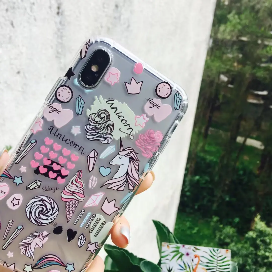 Новый прозрачный мягкий силиконовый чехол с милыми цветами для iphone 8 7 plus iPhone X