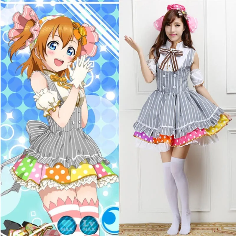2018 японское аниме Love Live Tojo/ Umi/ Eli/ Hanayo/Nico/Rin конфеты горничная униформа платье