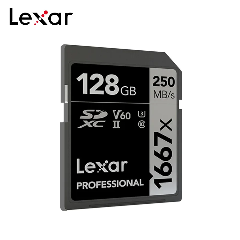 Lexar ProfessionalSD Card 64GB 128GB 256GB SDXC UHS-II V60 Class 10 Memory up to 250MB/s 4K SD for DSLR camera | Компьютеры и офис