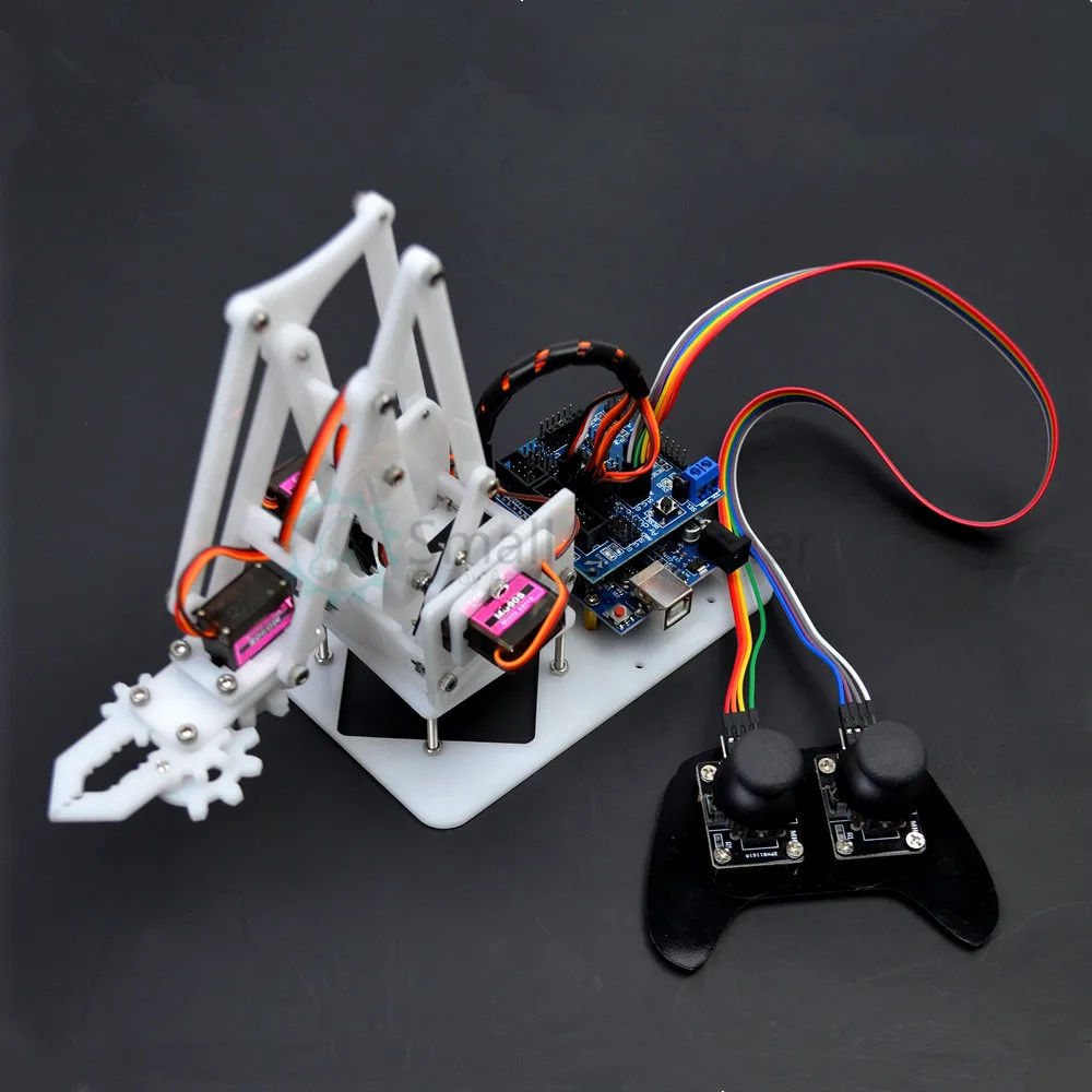 4DOF манипулятор arduino Роботизированная рука ps2 пульт дистанционного управления mg90s servo