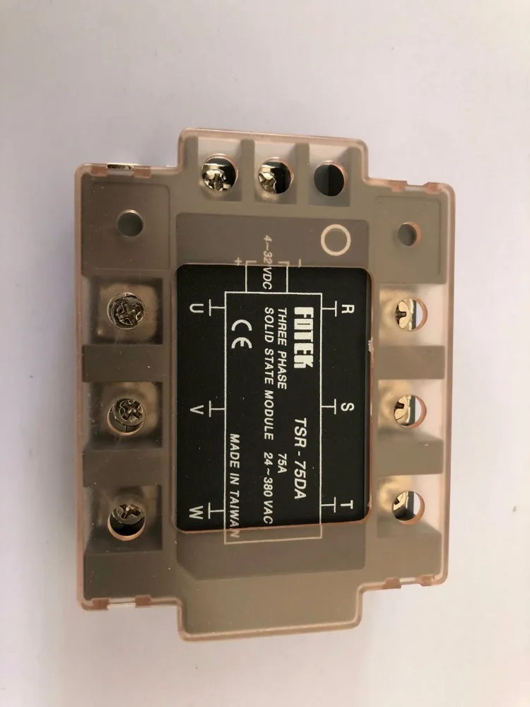 25A 40A 75A 100A TSR-75DA трехфазный SSR вход 4-32 В напряжение постоянного тока 24-380 В Однофазное реле переменного тока твердотельное реле
