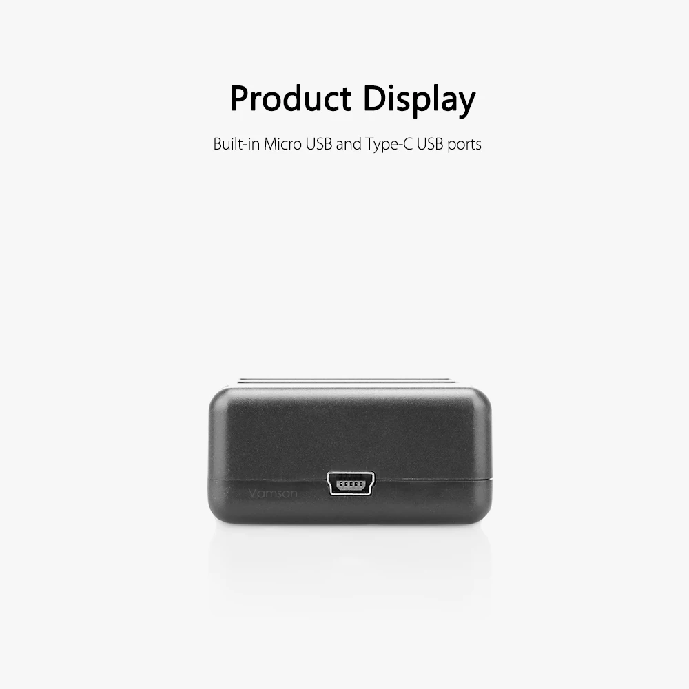 Аксессуары Vamson для Go Pro двойное зарядное устройство с usb-портом можно заряжать 2