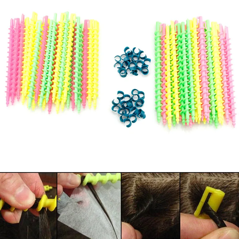 Спираль для завивки волос длинный пластиковый инструмент парикмахерской 24 шт. |