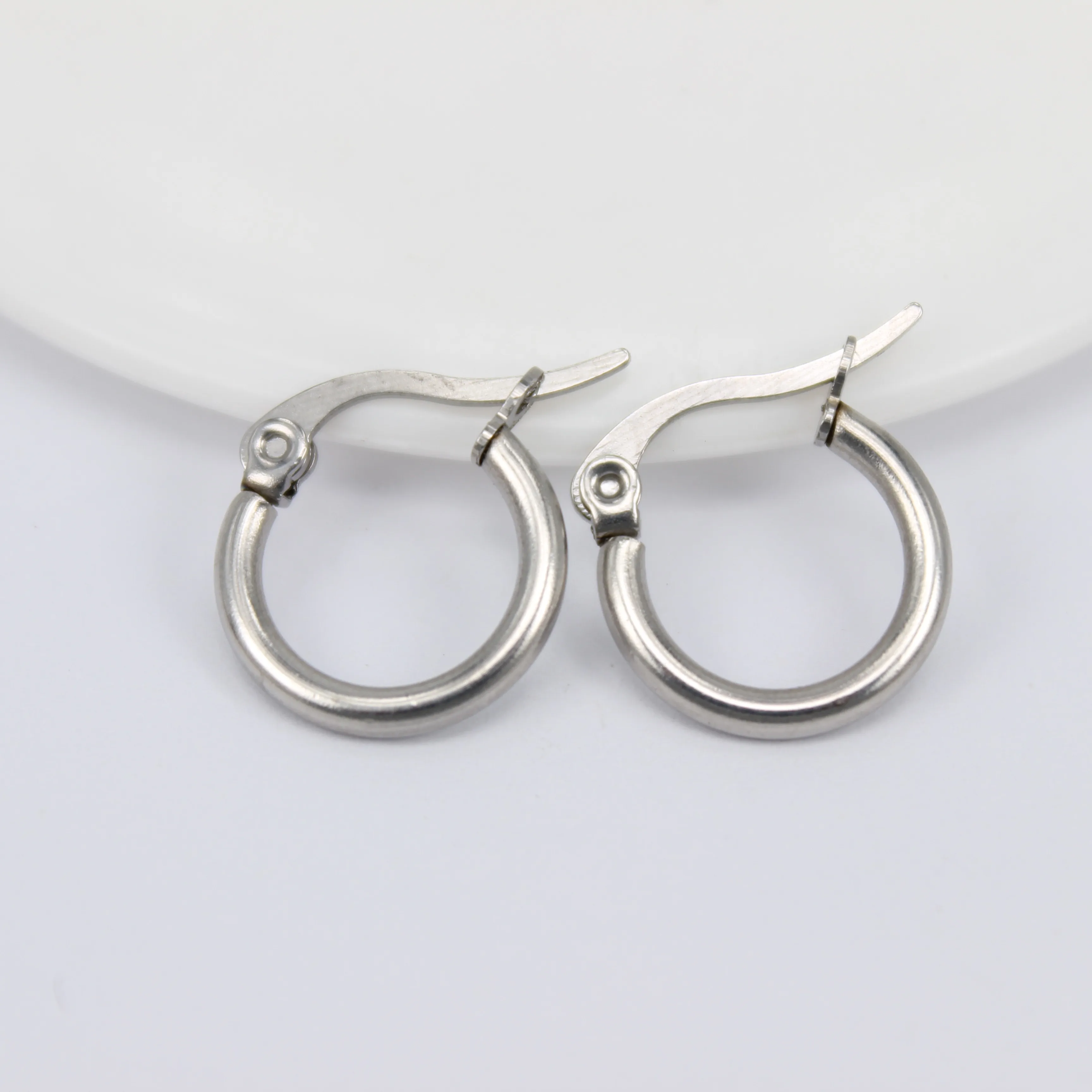 silver color 10mm MGUB популярные серьги 10 мм-100 мм выбор(золото/серебро/розовое золото цвет) для женщин маленькие преувеличенные серьги - Окраска металла: silver color 10mm