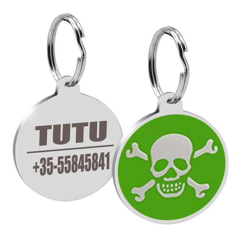 Забавный дизайн бирка для удостоверения личности щенка собаки из нержавеющей