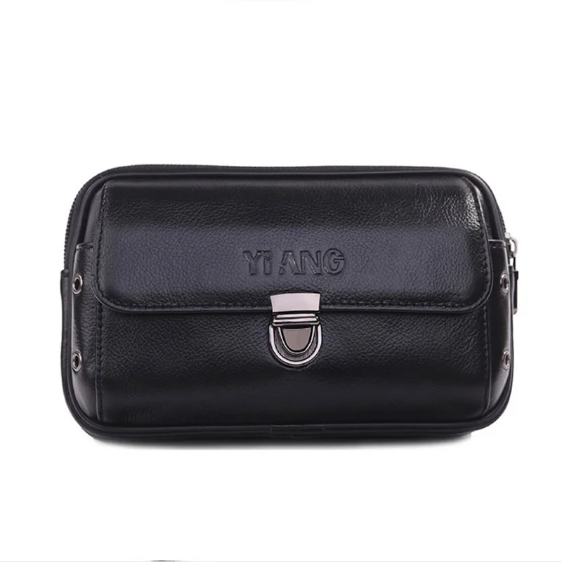 Винтажная поясная сумка из воловьей кожи для мужчин забавная сумочка на бедро