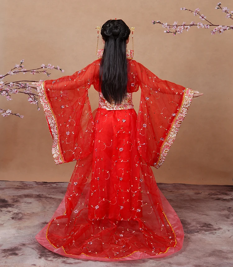Новая розовая Китайская традиционная одежда hanfu для девочек, праздничные платья для костюмированной вечеринки, костюмы династии Тан для девочек