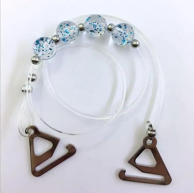 Прозрачная Наплечная лямка на одно плечо нижнее белье с жемчугом и перекрестными