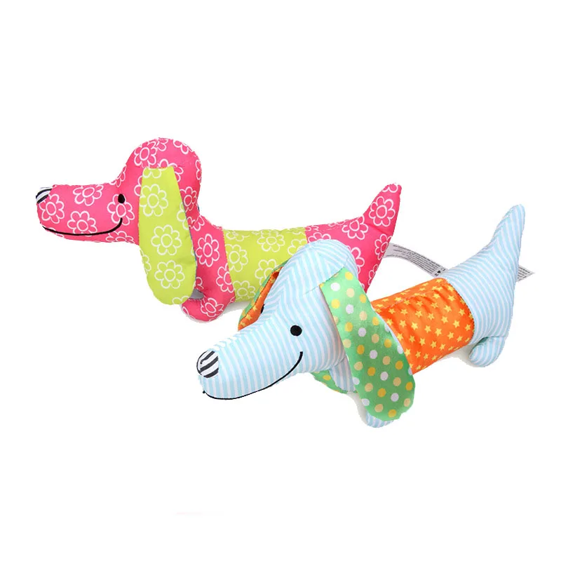 Милый креативный вокальный шейкер для младенцев Такса щенка плюшевая игрушка