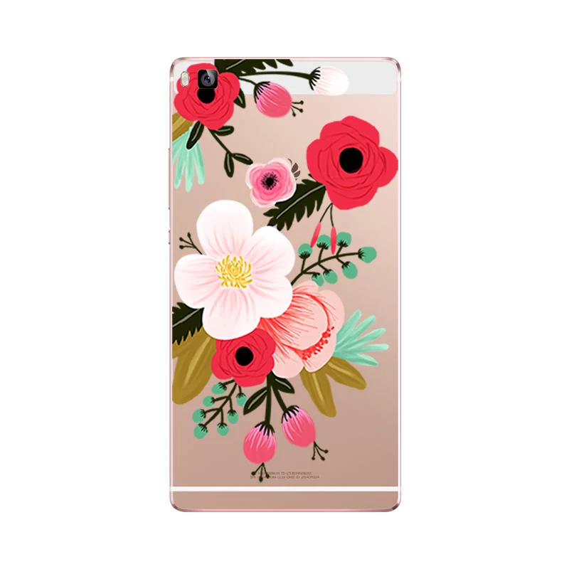 P8Lite Мягкие TPU Крышка Для Huawei Случай Телефон Оболочки Новый Дизайн Игристые Полая