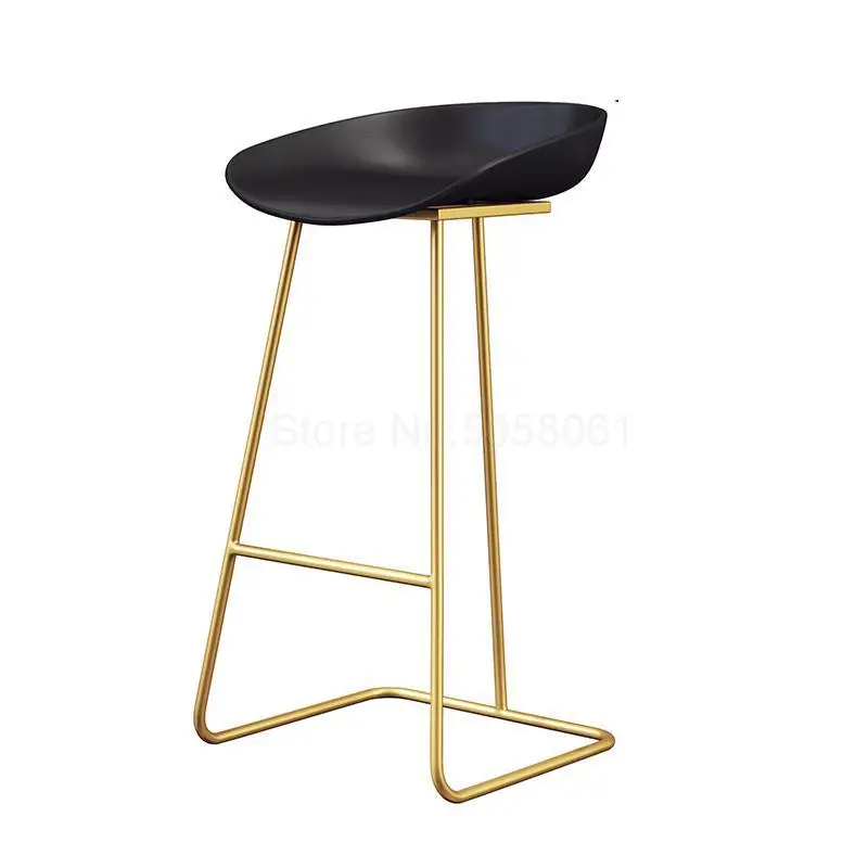 ml18 Nordic bar stool casual home simple creative wrought iron bar chair front desk red coffee high stool - Цвет: ml18