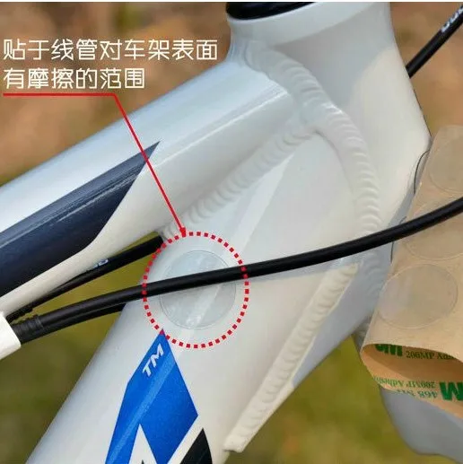 10 шт./лот 3 м Складная велосипедная рама защитные наклейки BMX протектор горный 2 4