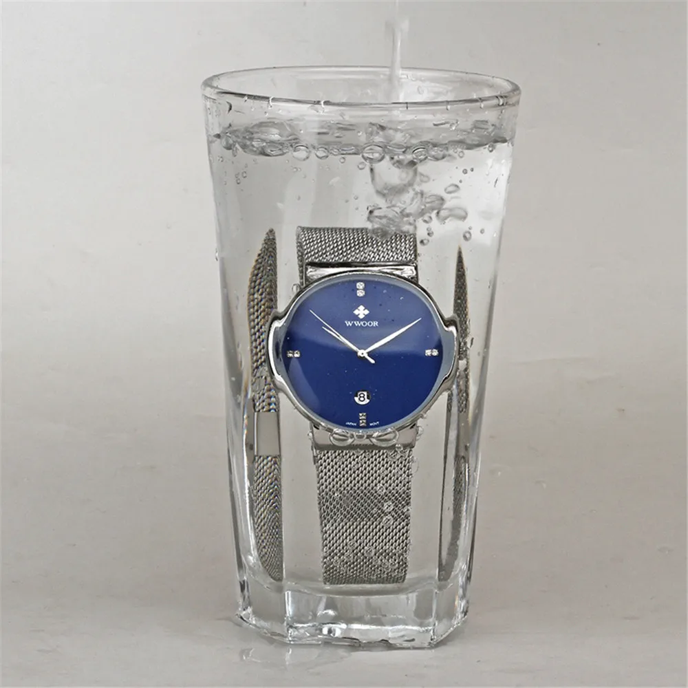 2017 Люксовый Бренд WWOOR часы мужские модные повседневные кварцевые ультра тонкий