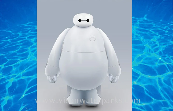 Оборудование для аквапарка стекловолокна маленький большой белый Baymax спрей для украшения