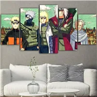 5 шт. горячее Аниме Наруто плакаты и принты Cuadros Decoracion Dormitorio Tableau Фреска Холст Картина Obrazy Прямая