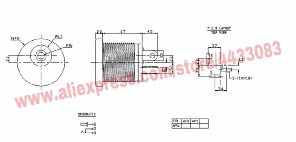 10 шт./лот DC-022 5,5-2,1/5,5x2,1 мм DC разъем питания/DC разъем монтажная панель DC022