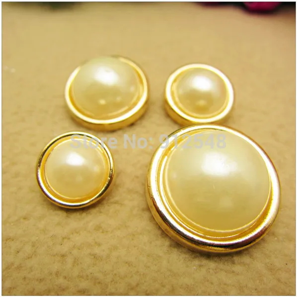 10 шт микс из жемчужных и золотых button15mm/18 мм/22 мм/25 мм с металлическими пуговками