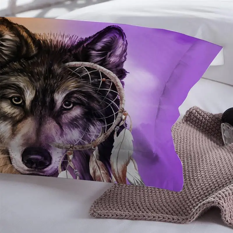 LOVINSUNSHINE Wolf King комплект постельного белья Queen комфортный 3d пододеяльник SJ01 # | Дом и