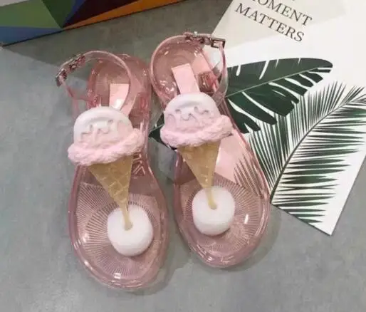 Розовый Melissa/Новинка года; Брендовые женские сандалии на плоской подошве; обувь melissa для женщин; прозрачные сандалии; женская прозрачная обувь; Adulto Mulher - Цвет: Розовый