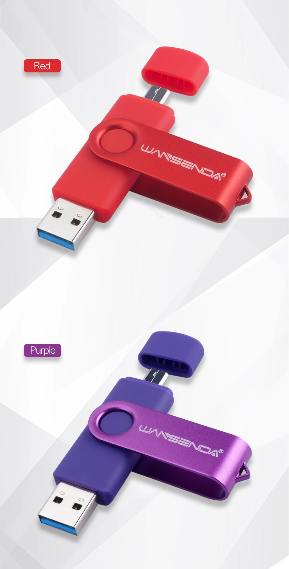 WANSENDA USB 3,0 OTG USB флеш-накопитель высокоскоростной флеш-накопитель 8 ГБ 16 ГБ 32 ГБ 64 Гб 128 ГБ 256 ГБ Микро-флеш-накопитель USB карта памяти