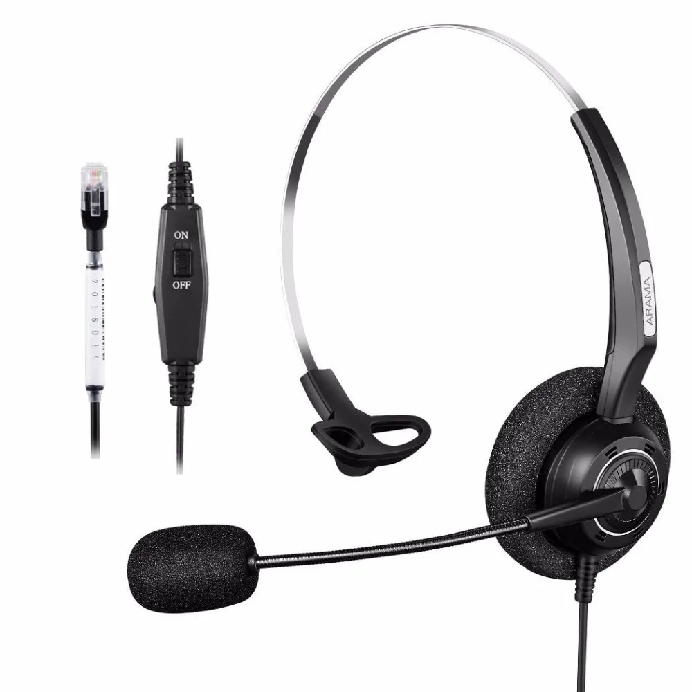 Wantek Arama телефон колл-центра RJ гарнитура с Шум шумоподавления для Avaya 1608 1616 Panasonic KX-T