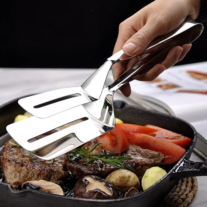 Металл щипцы для кухни Нержавеющая сталь кухонные щипцы лопатка для блинов щипцы для барбекю гриля сервировочная щипцы для мяса стейк салата щипцы кухонные для Вечеринка Ресторан посуда для кухни кухонная утварь