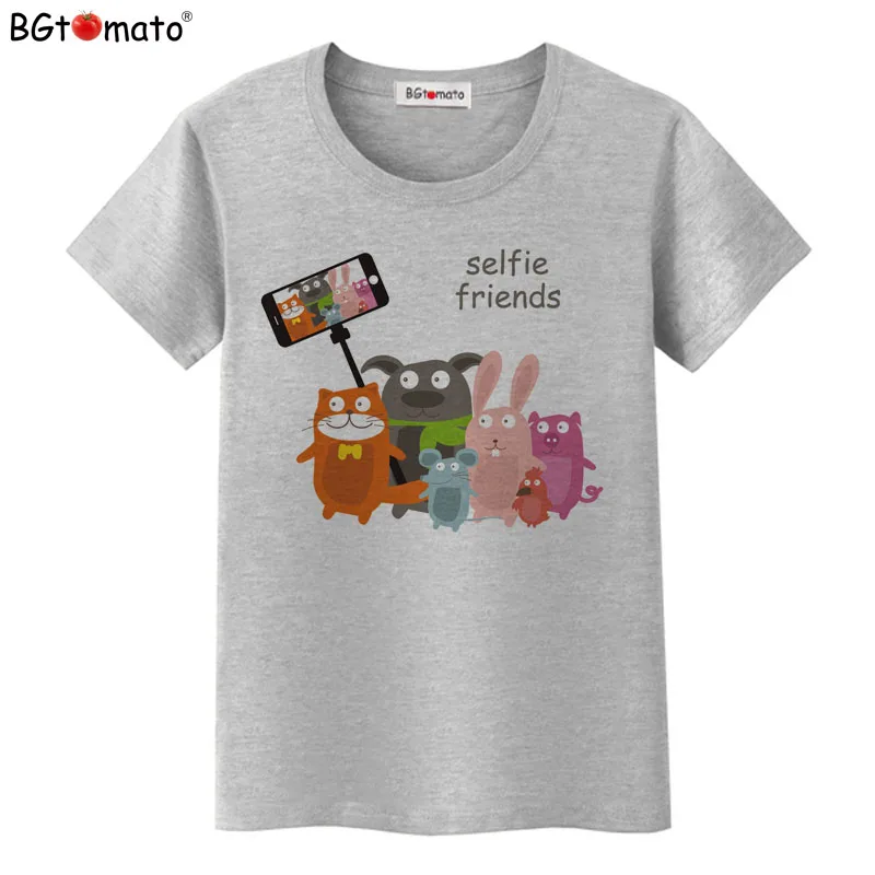 Футболка BGtomato с надписью Good friends женская футболка супермилая Милая кавайная