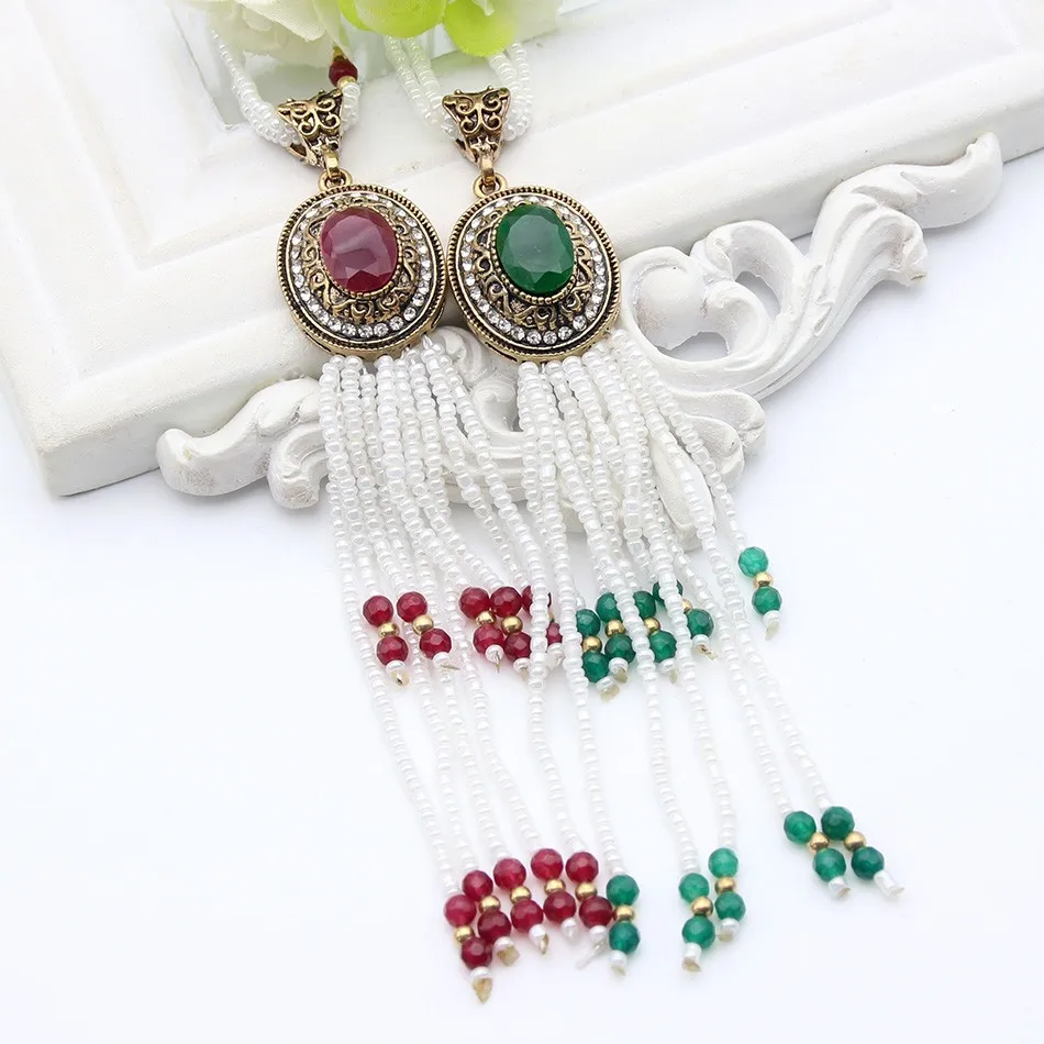 Новое поступление винтажные двухуровневые бусины с кисточками набор ювелирных