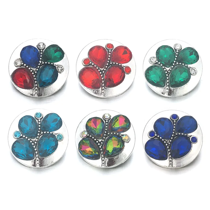 

Wholesale w082 Crystal 3D 18mm 20mm Metal Snap Button For Bracelet Necklace Interchangeable Jewelry Women Accessorie Findings