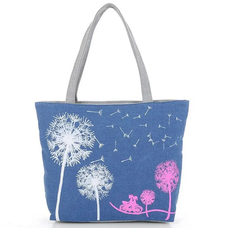 Распродажа новинка 2020 модная Холщовая Сумка с одуванчиком женская сумка цветами