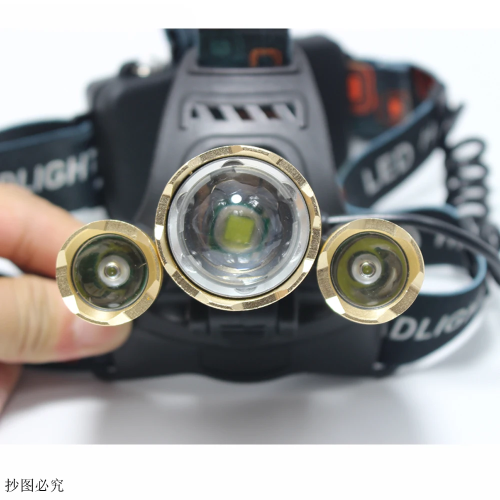 8000 Люмен светодиодный головной прожектор Головной фонарь XML T6 + 2R5 белый свет Фара