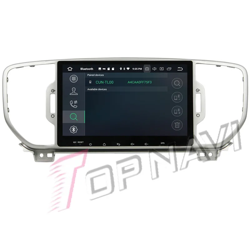 Topnavi 9 ''четырехъядерный Android 8 0 автомобильный головный блок плеер для KIA Sportage