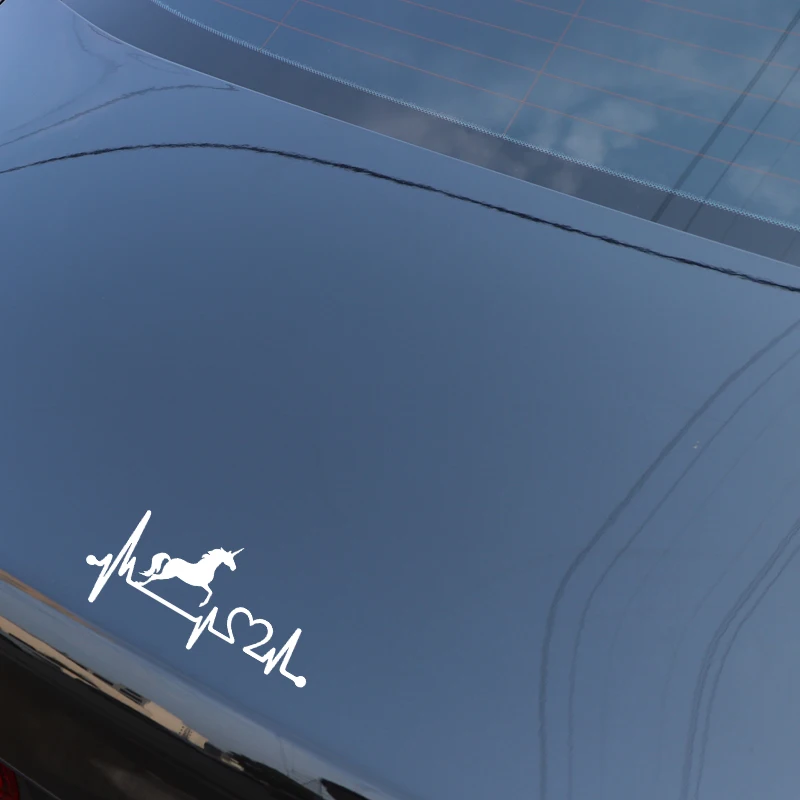 YJZT 17 5 см * 8 Love Of Unicorns Body Car Decorate Автомобильная Наклейка Виниловая наклейка