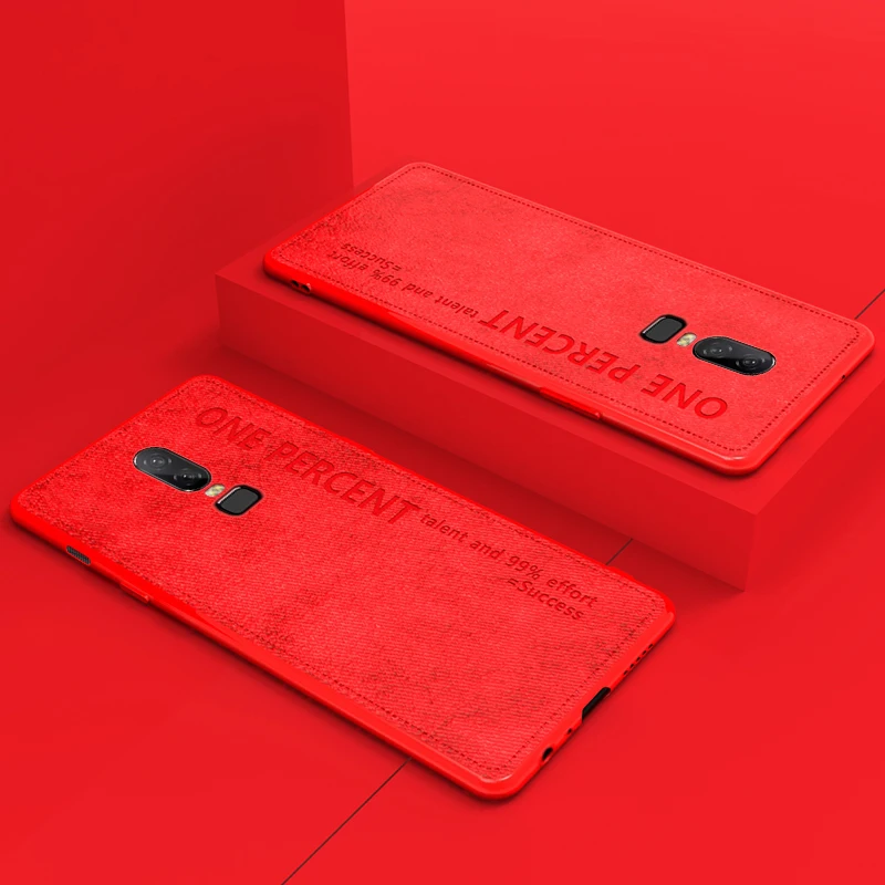 Противоударный чехол ADKO для One plus 6 ультратонкий тканевый с текстурой OnePlus 7 7T T