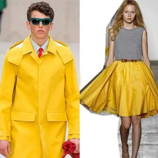 Желтый узор под крокодиловую кожу блестящее зеркальное покрытие ткань из