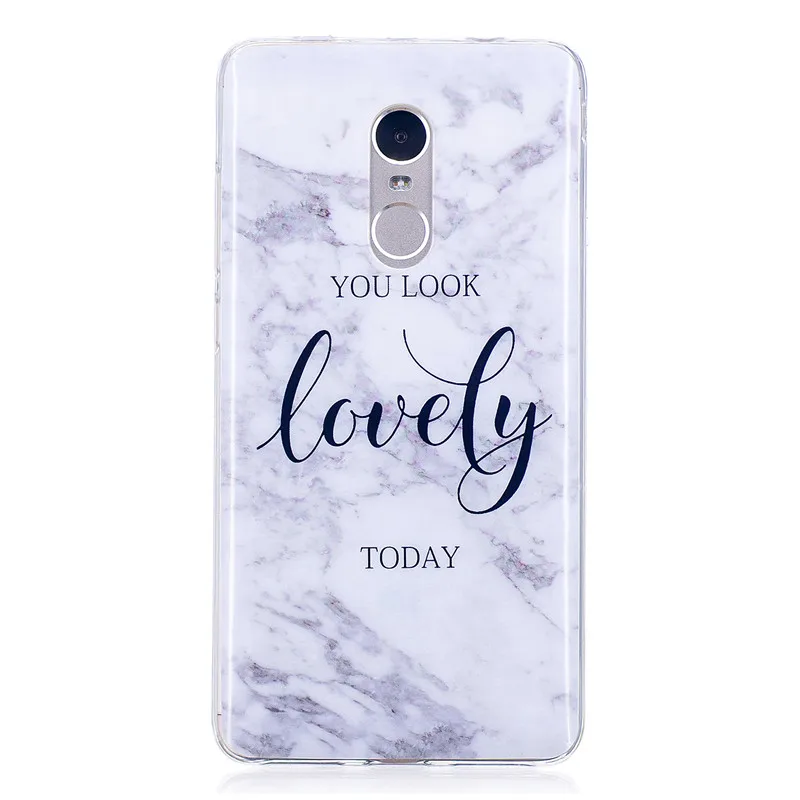 For Redmi Note 4 Case 4X Pro Fashion Marble Silicon Soft Xiaomi X Note4 Cover Xiomi Fundas |