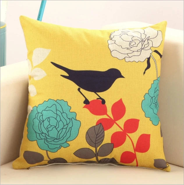 1 шт. Free Bird и цветы Подушки Детские крышка Домашний Декор Чехлы для подушек белье