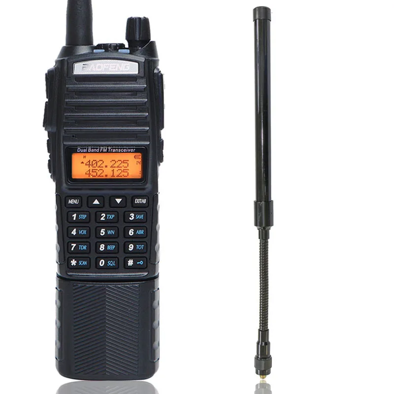 add AR-148 antenna Baofeng UV-82 Plus 8 Вт Высокая мощность 3800 мАч батарея мощная рация дальний радиус действия радио СВ радио Любительская ветчина портативное радио - Цвет: add AR-148 antenna