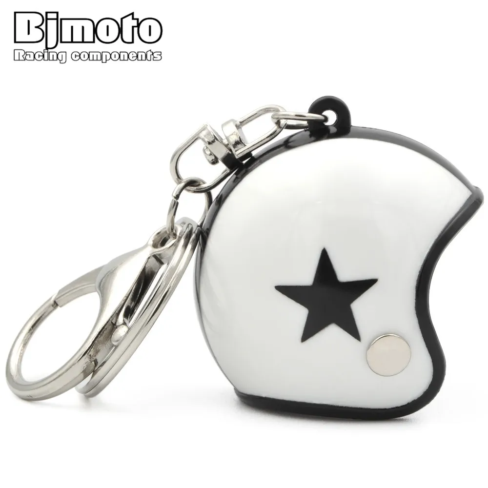 

BJMOTO 10Pcs Women men Motorcycle Bicycle Helmets Key chain Cute Safety Helmet Car motorbike scooter ATV Keychain Key Ring