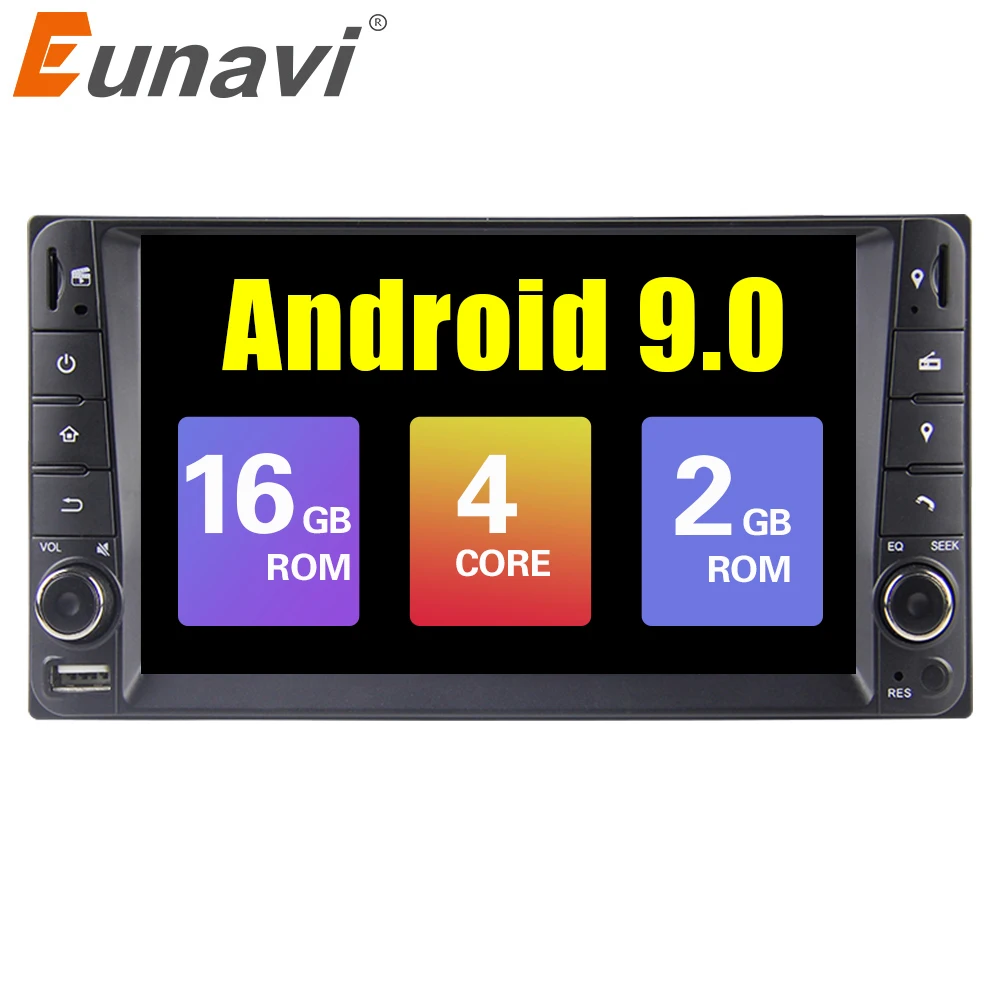 Eunavi PX30 2 din четырехъядерный Android 9 0 2G RAM автомобильный Радио Стерео gps для Toyota Hilux VIOS