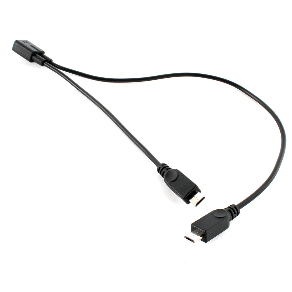 Universal Micro USB 2.0 Splitter Y 1 Female to 2 Male Data Charge Cable Extension Cord | Электроника