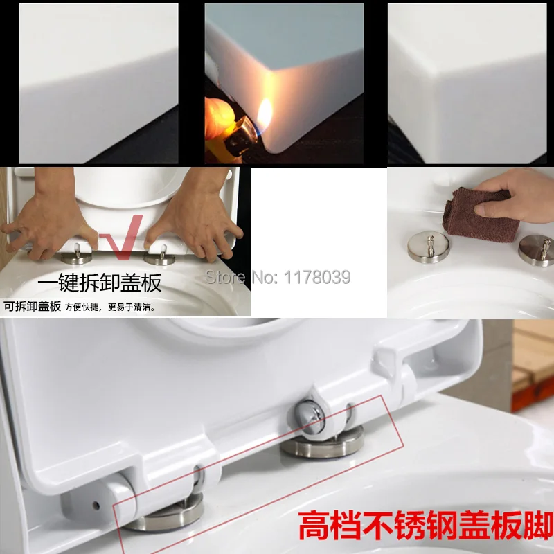 Универсальные утолщенные полимерные сидения для унитаза из