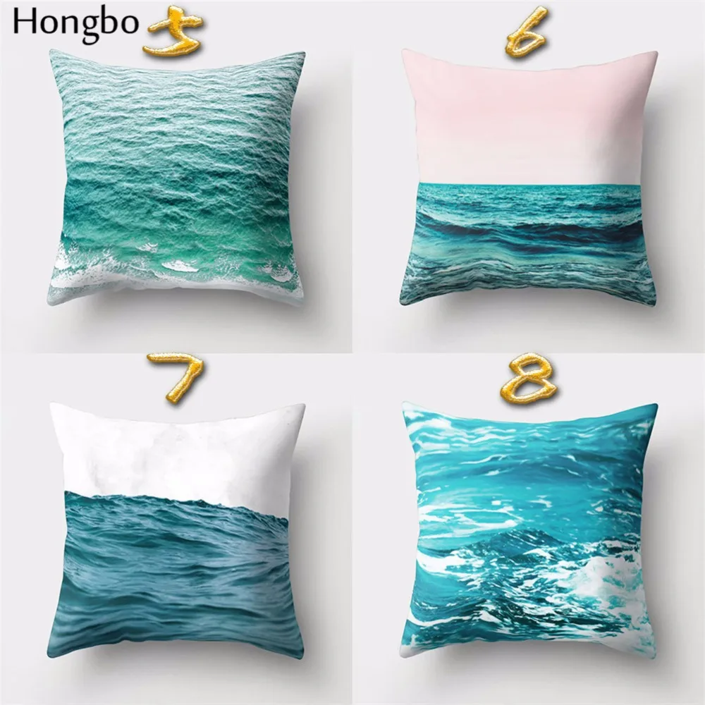 Hongbo 1 шт. морская вода рябь наволочка украшение для дома чехол автомобиля дивана