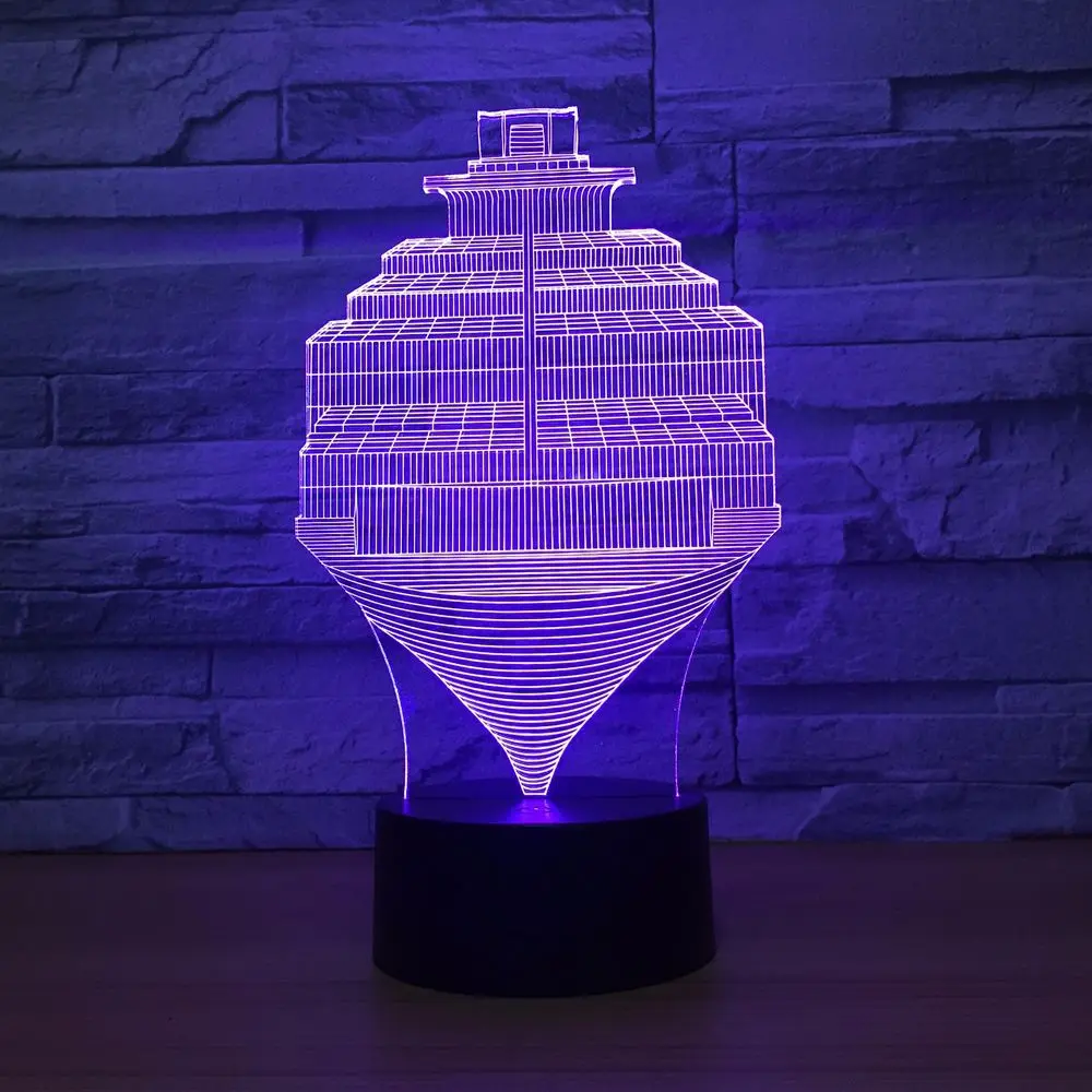 New Gyro 3D Small Night Light Touch Control Colorful Led Kids Lamp Decorative Fixtures Drop Shipping | Лампы и освещение