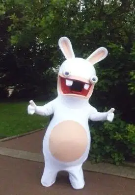 Rayman Raving Rabbit Mascot Costume Adult Size Fancy Dress For Christmas Halloween Carnival Party | Тематическая одежда и