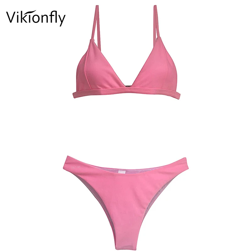 Пикантный мини бикини Vikionfly с лямкой на шее бразильский купальник Женский
