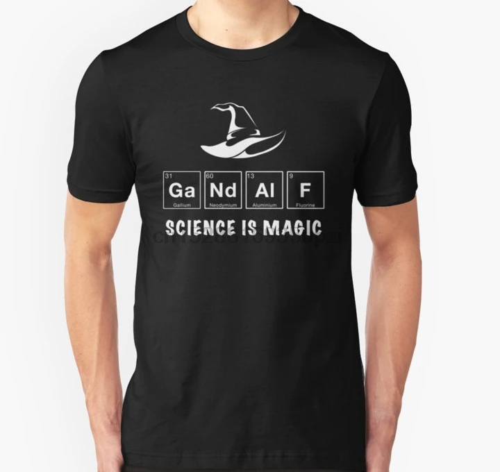 Мужская футболка с коротким рукавом Science is magicGandalf унисекс женская