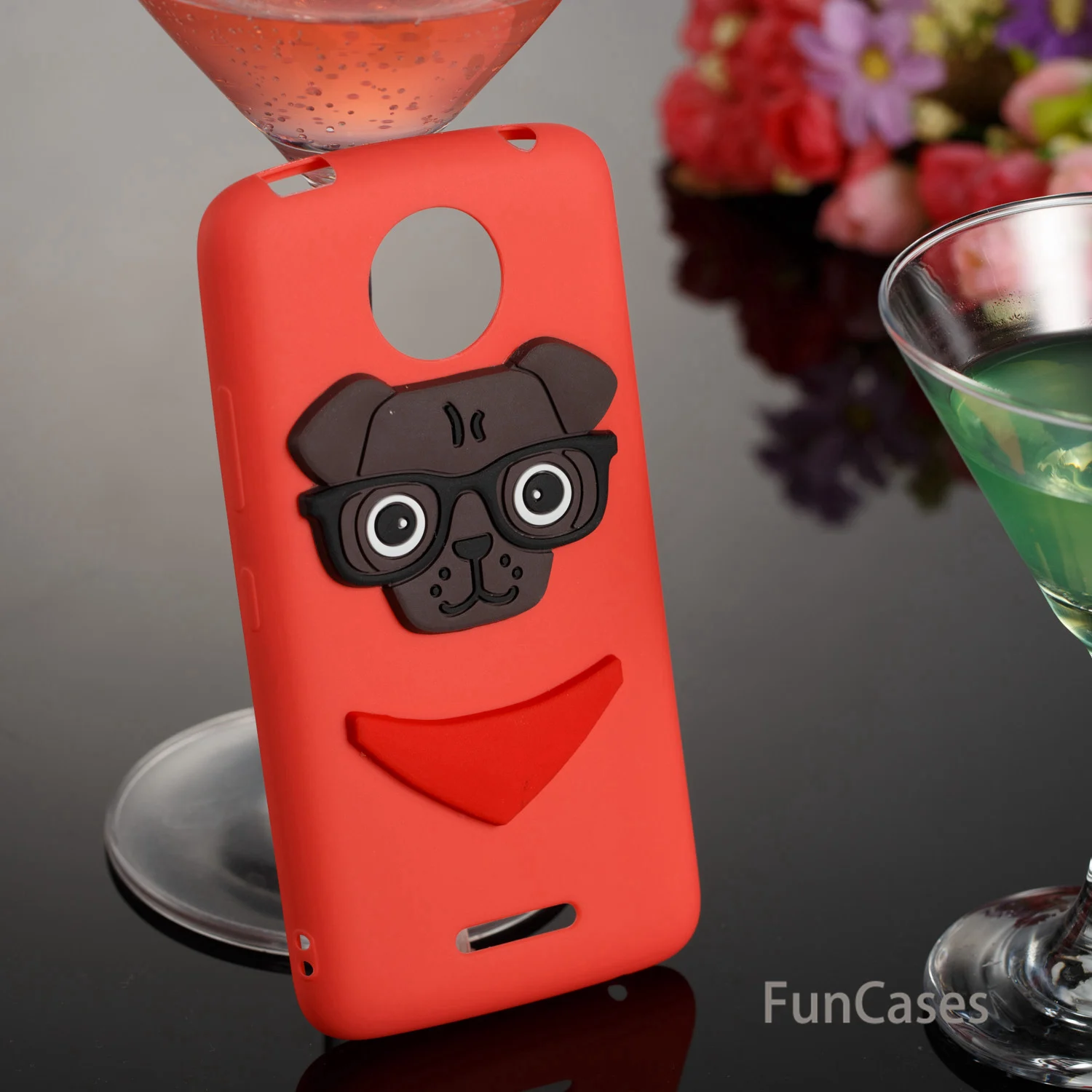 Чехол с изображением щенка из мультфильма для Celular Moto C Plus мягкий силиконовый