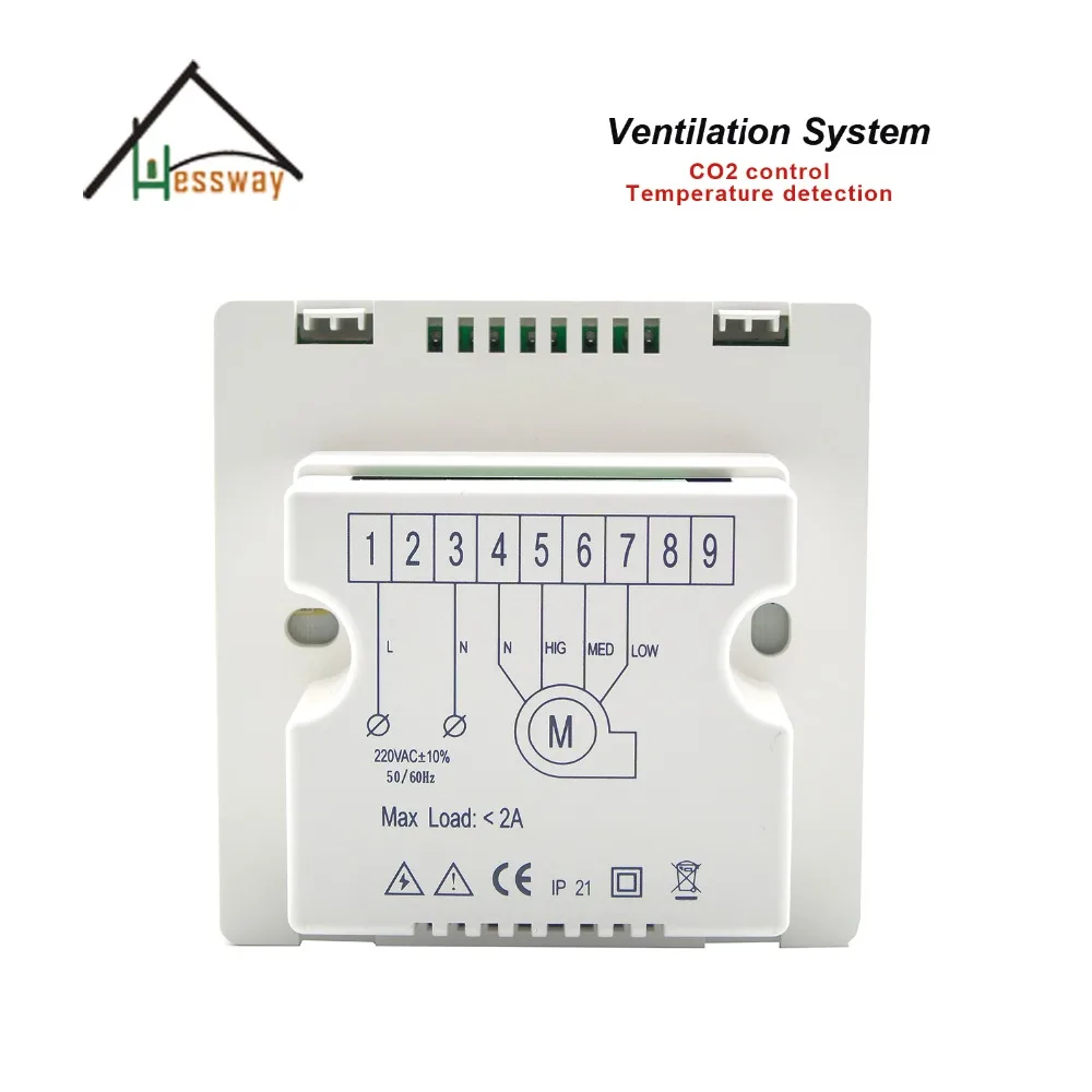 

Temperature, time display air quality controller CO2 adjustment 350-1500ppm for Remote control