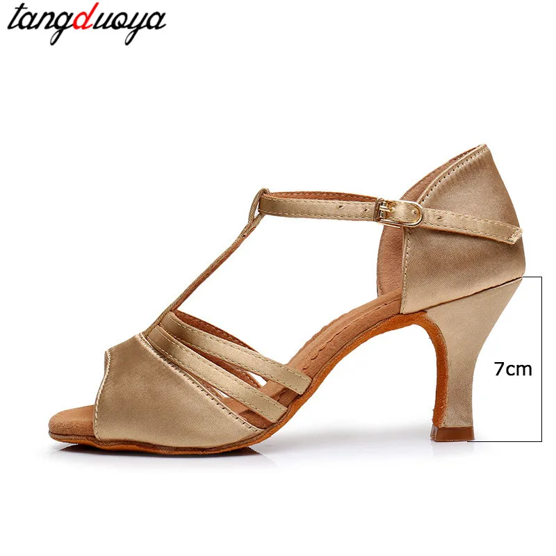 Женские танцевальные туфли на высоком каблуке для сальсы латинских танцев